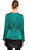 Full Figure Kruvaze İpek Yeşil Bluz