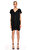 Catherine Malandrino Degaje Yakalı İşleme Detaylı Mini Siyah Elbise