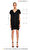 Catherine Malandrino Degaje Yakalı İşleme Detaylı Mini Siyah Elbise
