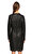 Arzu Kaprol Deri İşleme Detaylı Siyah Elbise