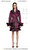 Recep Demiray Fırfırlı Mini Bordo Elbise