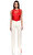 MSGM Geniş Kesim Beyaz Kırmızı Pantolon