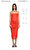 Just Cavalli Straplez Midi Kırmızı Elbise