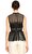 Black Guipure Lace Peplum Top Bluz