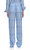 Victoria Beckham Kareli Geniş Kesim Mavi Pantolon