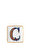 Alphabet C Harfli Kare Dekoratif Tabak 12 cm 