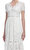 ivory Cotton Lace Diamante Trim Midi Elbise