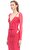 Fuchsia Jersey Cut Out Top Bluz
