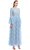 Blue Rose Lace Maxi Elbise