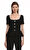 Black Bonded Crepe Top Bluz