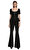 Black Bonded Crepe Top Bluz