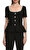 Black Bonded Crepe Top Bluz