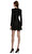 Black Boucle V-Neck Mini Elbise