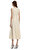 Cream Crepe Embellished Midi Elbise