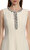 Cream Crepe Embellished Midi Elbise