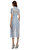 Blue Guipure Lace Midi Elbise