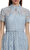Blue Guipure Lace Midi Elbise