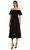 Black Cotton Midi Elbise
