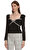 Black Diamante Bow Top Üst