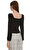 Black Diamante Bow Top Üst