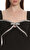 Black Diamante Bow Top Üst