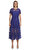 Cobalt Lace Midi Elbise