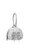 Cream Rhinestone Top Handle Micro Çanta 