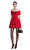 Red Knit Bow Mini Elbise