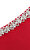 Red Taffeta Diamante Midi Elbise