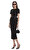 Black Tinsel Boucle Tailored Midi Elbise