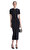 Navy Embellished Knit Midi Etek