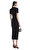 Navy Embellished Knit Midi Etek