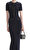 Navy Embellished Knit Midi Etek