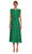 Green Chiffon Sleeveless Ruffle Midi Elbise