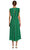 Green Chiffon Sleeveless Ruffle Midi Elbise