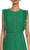 Green Chiffon Sleeveless Ruffle Midi Elbise