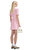 Pink Textured Knit Mini Elbise