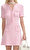 Pink Textured Knit Mini Elbise