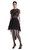 Black Dot Mesh Mini Elbise