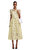 Yellow Lace Collared Midi Elbise