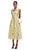 Yellow Lace Collared Midi Elbise