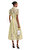 Yellow Lace Collared Midi Elbise