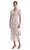 Cream Fine Lace Pearl Midi Elbise