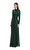 Green Rhinestone Mesh Cut Out Maxi Elbise