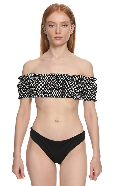 Norma Kamali Siyah/Beyaz Bikini Üstü