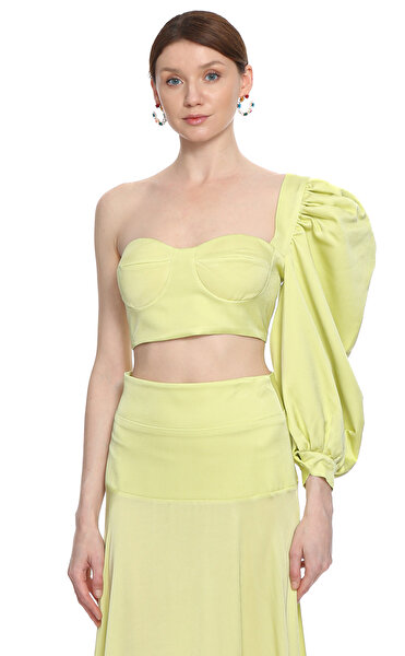 Feel The Lotus Yeşil Crop Top
