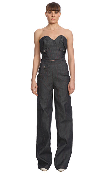 Jendue Denim Crop Top