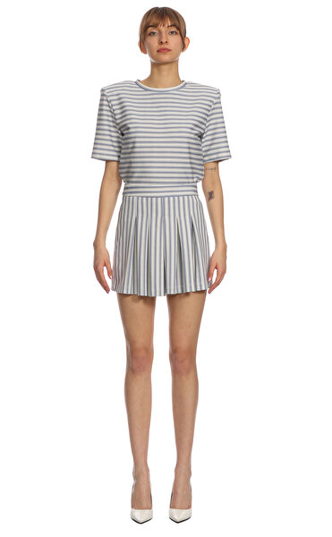 Rivus Mavi Şort Etek