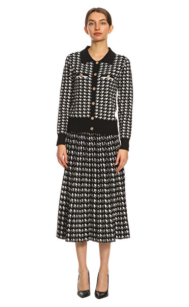 Derhy Kazayağı Desenli Ceket