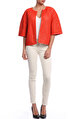 Yves Salomon Kırmızı Deri Ceket
